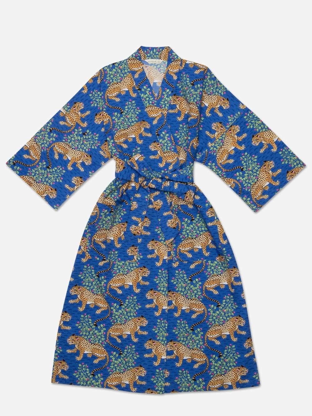 Printfresh Bagheera Robe Sapphire 100% Organic Cotton Poplin Sz L/XL NWT New